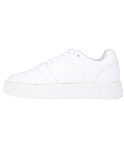 360 degree animation of product White chunky trainers frame-3