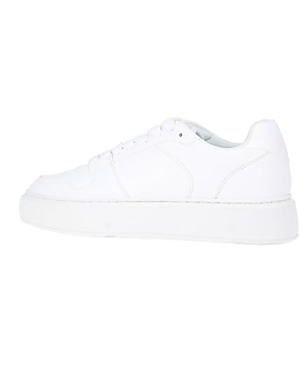 360 degree animation of product White chunky trainers frame-4