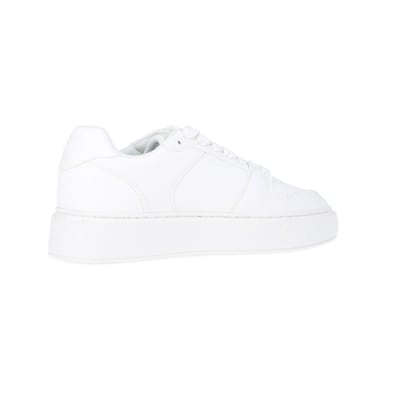 360 degree animation of product White chunky trainers frame-13