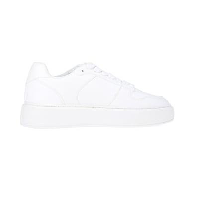 360 degree animation of product White chunky trainers frame-14