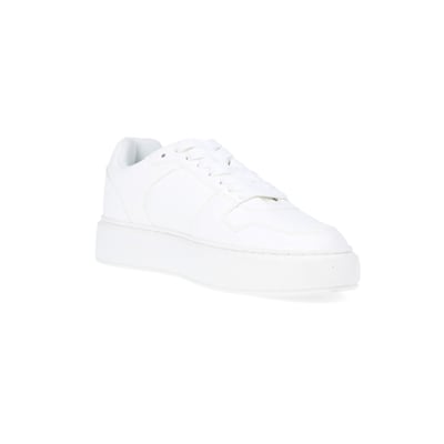 360 degree animation of product White chunky trainers frame-18