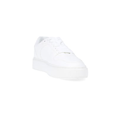 360 degree animation of product White chunky trainers frame-19