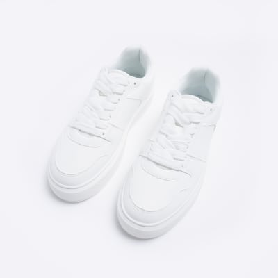 White chunky trainers