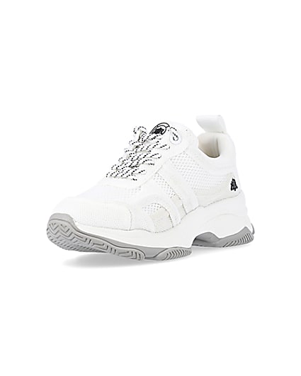 360 degree animation of product White chunky trainers frame-0