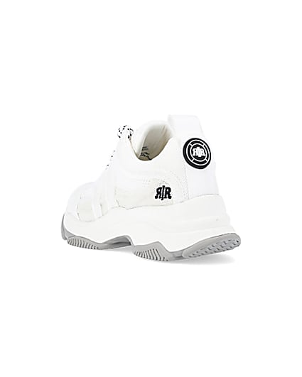 360 degree animation of product White chunky trainers frame-7