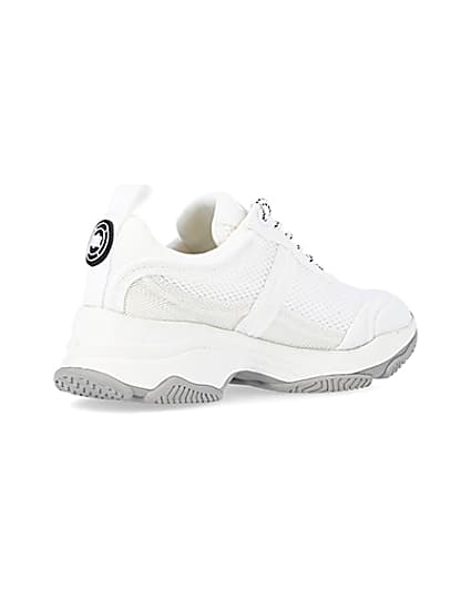 360 degree animation of product White chunky trainers frame-13