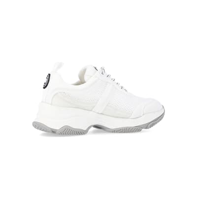 360 degree animation of product White chunky trainers frame-14