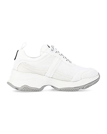 360 degree animation of product White chunky trainers frame-15