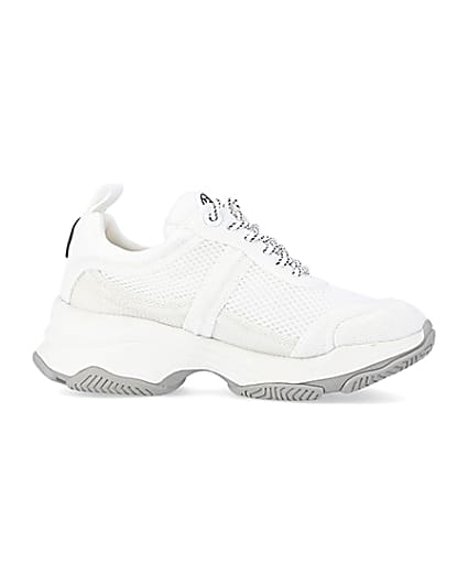 360 degree animation of product White chunky trainers frame-16