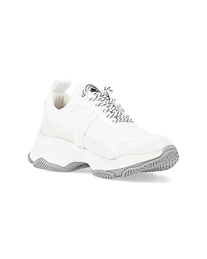 360 degree animation of product White chunky trainers frame-18