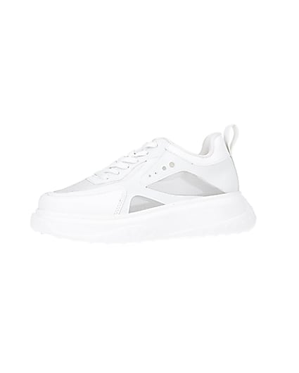 360 degree animation of product White chunky trainers frame-2