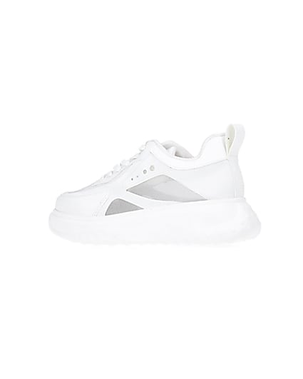 360 degree animation of product White chunky trainers frame-5