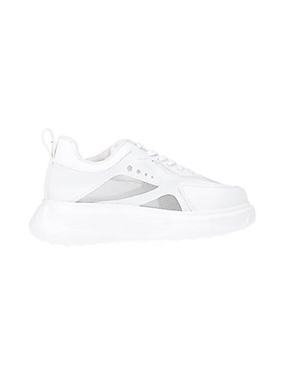 360 degree animation of product White chunky trainers frame-14