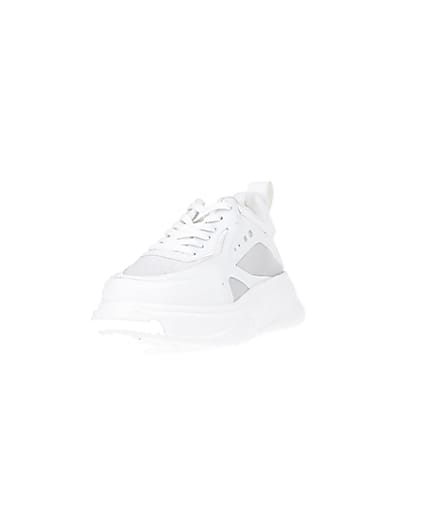 360 degree animation of product White chunky trainers frame-23