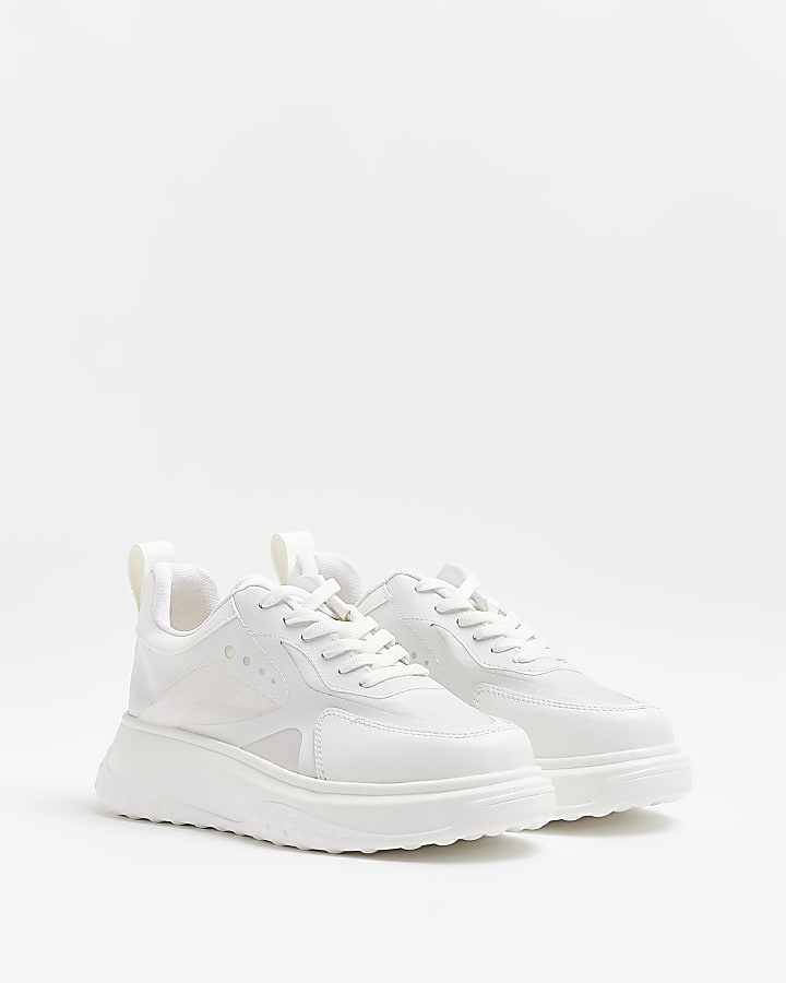 White chunky trainers