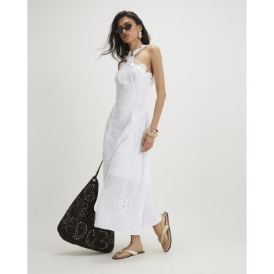 knee length dresses for ladies Versatile Sleeveless A-Line Midi Dress – Casual to Formal in One Look Gray Pink / M