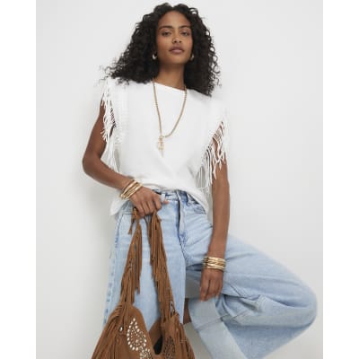 Cotton Fringe T Shirt