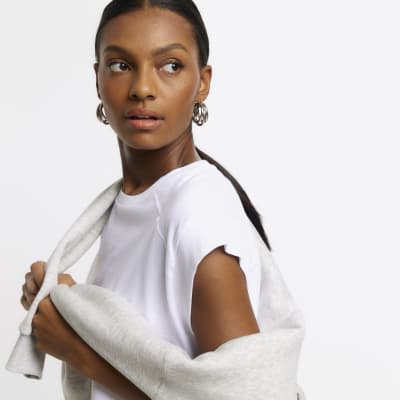 White crew neck tshirt River Island