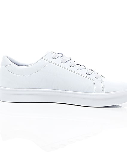 360 degree animation of product White croc zip trainers frame-9