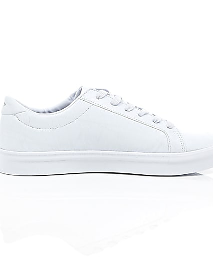 360 degree animation of product White croc zip trainers frame-10