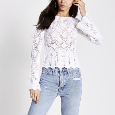 river island crochet top