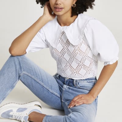 river island crochet top