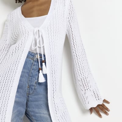 river island white cardigan