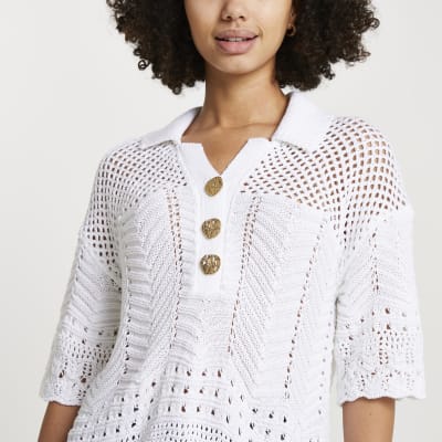 river island crochet top