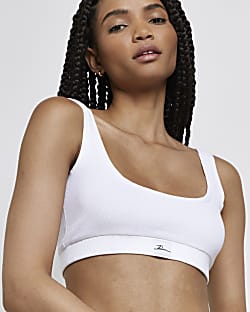 White cropped top