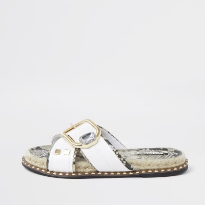 cross strap espadrille sandals