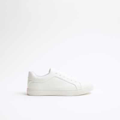 River island mens white trainers online