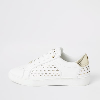 river island white shoes