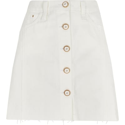 river island long denim skirt