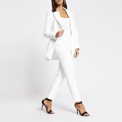 white trouser suit river island
