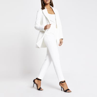 river island white trousers