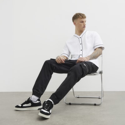 White Embossed Luminis Baseball Shirt