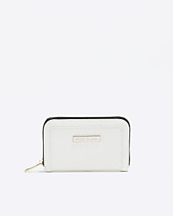 White embossed purse