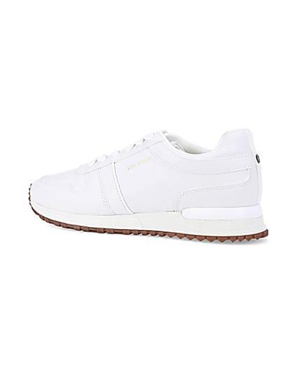 360 degree animation of product White embossed trainers frame-5