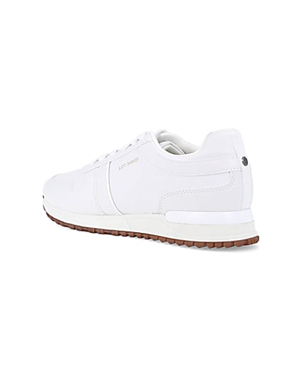 360 degree animation of product White embossed trainers frame-6