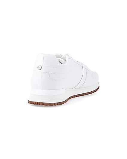 360 degree animation of product White embossed trainers frame-11