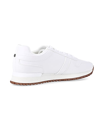 360 degree animation of product White embossed trainers frame-13
