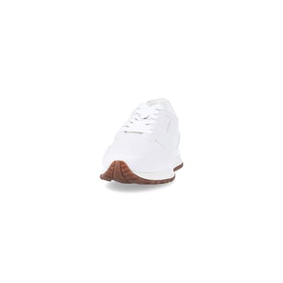 360 degree animation of product White embossed trainers frame-22
