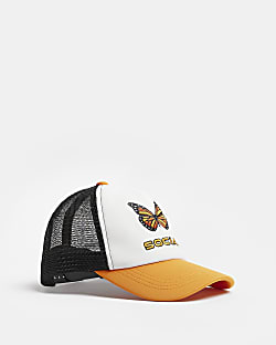 White embroidered cap