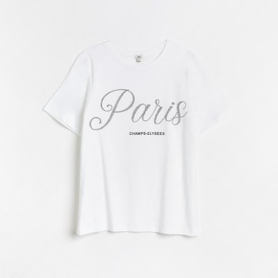White embroidered t-shirt