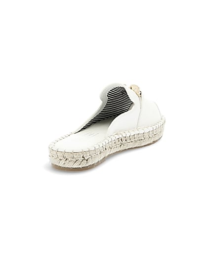 360 degree animation of product White espadrille peep toe sandals frame-11