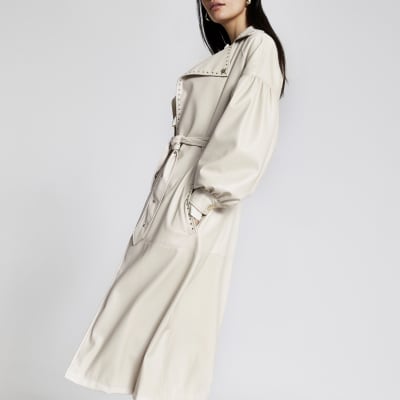 river island patent coat