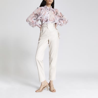 white trouser suit river island