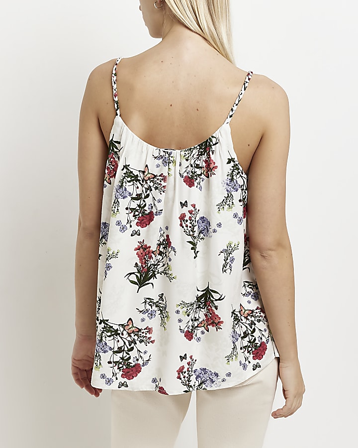 White floral cami top