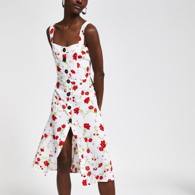river island floral midi dress