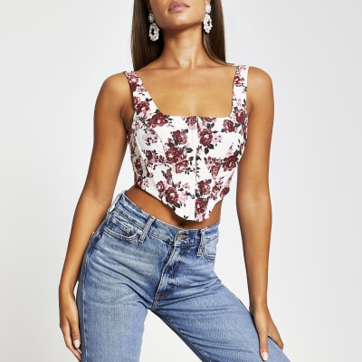 floral corset top